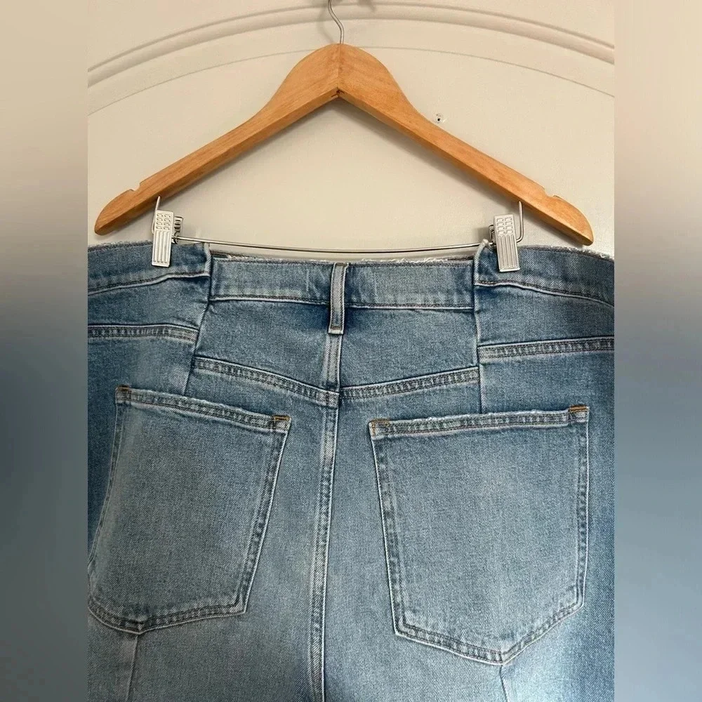 Abercrombie & Fitch 7 Inch Dad Denim Jorts Shorts size 36 NWOT 90s chic beach